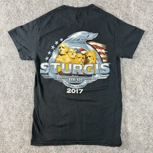 Sturgis Black Hills Rally 2017 T Shirt Mens Small Black Biker 77th Annual